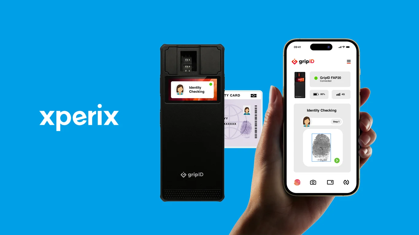Xperix and GripID partnership around the FAP20 fingerprint reader