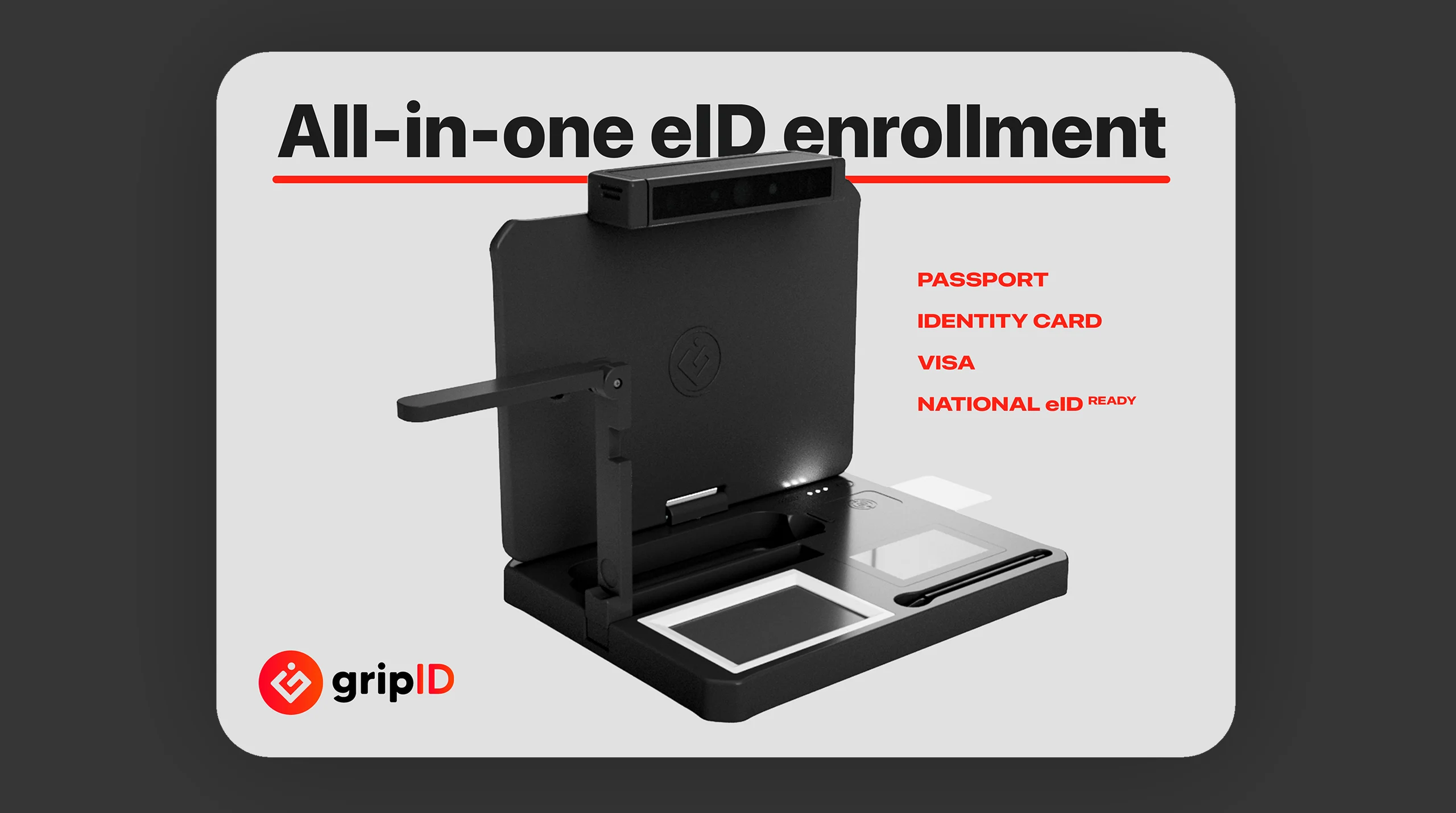 GripID V10 multimodal enrolment device, launch announcement